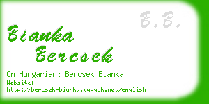 bianka bercsek business card